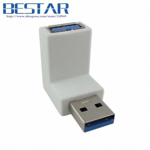 Черно-белый низкопрофильный 90 градусов 90d вверх под углом USB 3 0 A адаптер