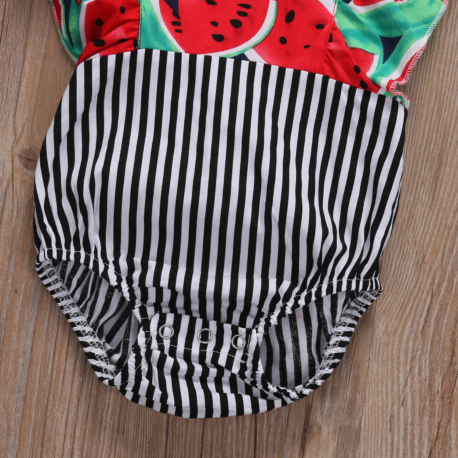 Хлопковая одежда для новорожденных девочек детский костюм без рукавов с арбузом