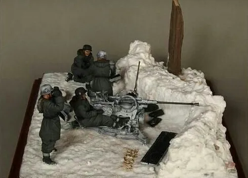 1/35 немецкая зимняя Artillery 4 человека (не включает в себя опорные станции и
