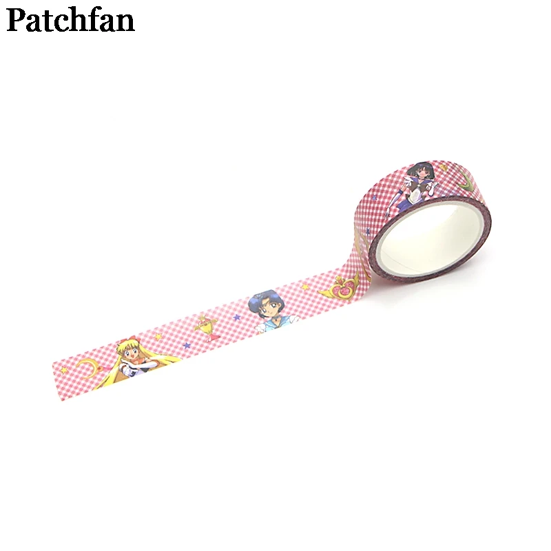 Patchfan Сейлор Мун мультфильм Винтаж Книга Забавные DIY Скрапбукинг дети клей васи маскирующая Лента Печатный узор наклейки A2081