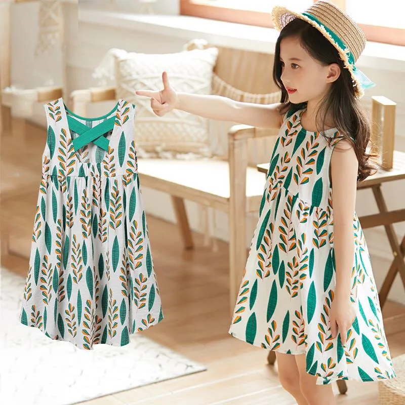 Fashion Baby Girl Summer Dress Cute Cartoon Pattern Clothing Kids Gown Clothes For Birthday/Seaside/Outing | Детская одежда и
