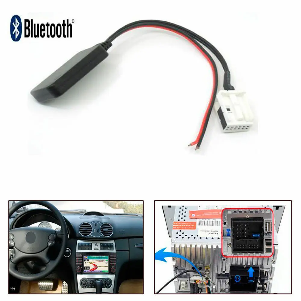 Bluetooth адаптер Aux кабель для Mercedes Benz Audio 20 30 50 W169 W245 W203 W209 W164|Кабели адаптеры и