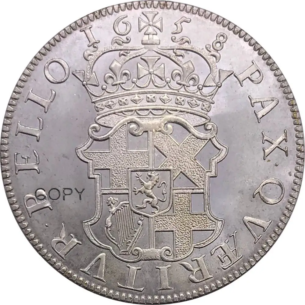 

Копия монет 1658 Великобритании 1/2 британской короны