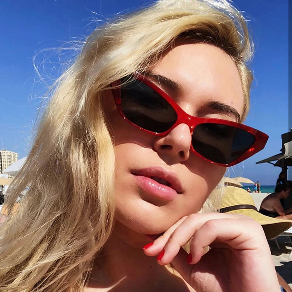 2019 NEW Cute Sexy Retro Cat Eye Sunglasses Women Small Black White 2018 Triangle Vintage Cheap Sun glasses Red Female uv400 | Аксессуары