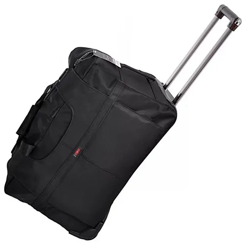 24 inch black KLQDZMS 24/28/32 дюймов багаж на ролликах модные дорожные сумки на колесе большой емкости для путешествий чемодан Водонепроницаемый Оксфорд - Цвет: 24 inch black