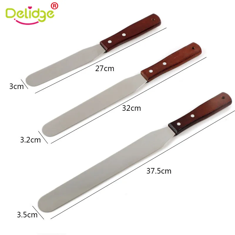Шпатели для выпечки Delidge 1 шт. 6/8/10 дюйма из нержавеющей стали зеркальная