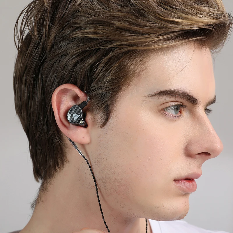 Оригинальные цветные наушники вкладыши QKZ VK4 гарнитура с Hi Fi басами