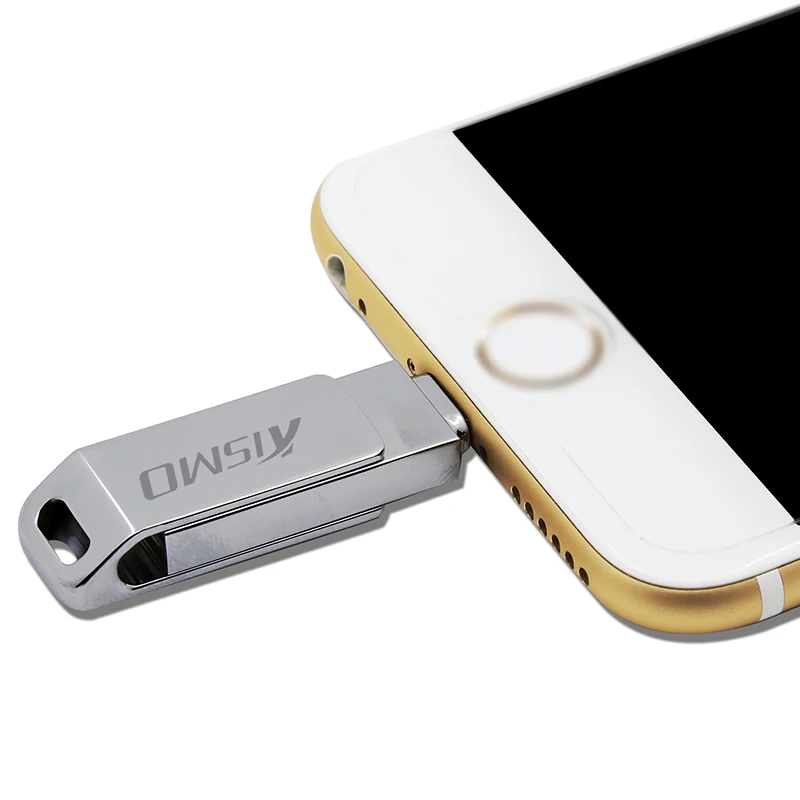 Kismo OTG USB флэш накопитель мини металлический для iPhone X 8 7 6 Plus 6S 5S 5C iPad Mini Air 2|USB