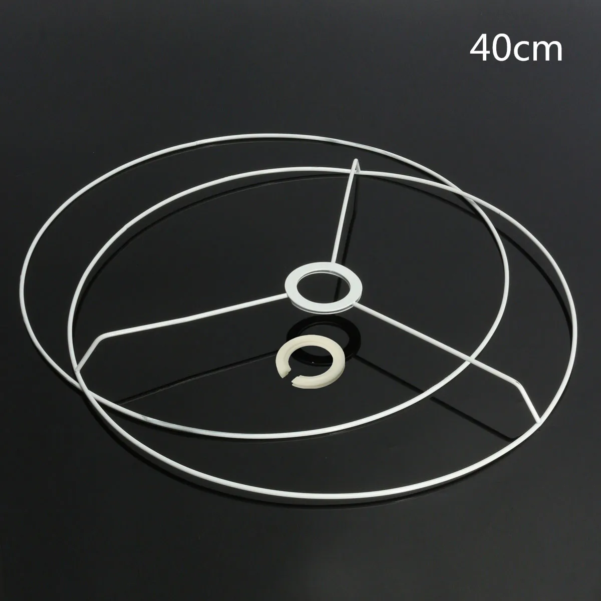 40cm Smuxi круглый абажур рамка кольцевой светильник абажур DIY Набор 11-40 см диаметр+ E27 к E14 абажур лампа фиксированное кольцо адаптер - Цвет корпуса: 40cm