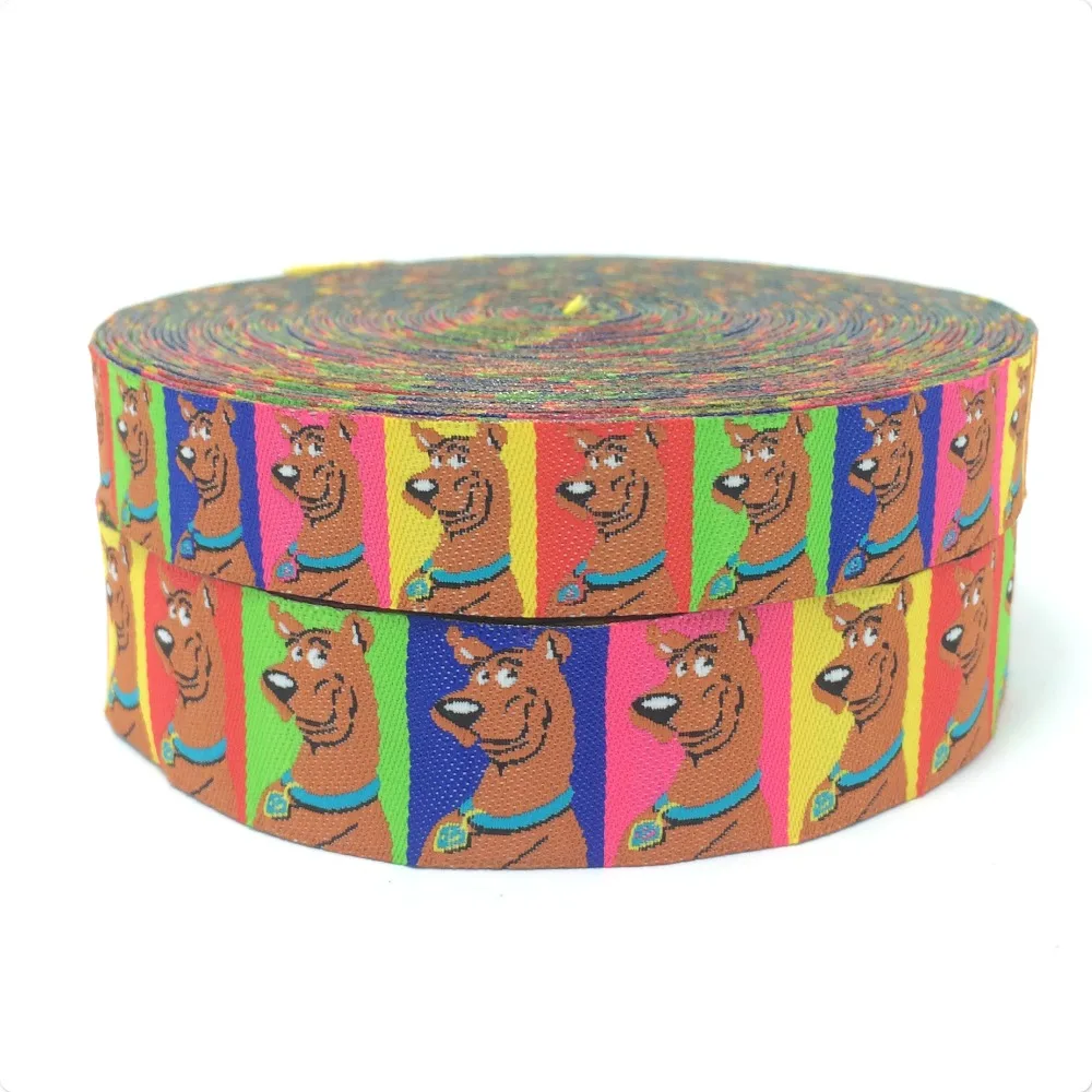 Тканая жаккардовая лента coroful scooby dog для ошейника собак 7/8 дюйма 22 мм и 5/8 16 мм|jacquard