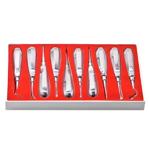 10 шт. стоматологический роскошный подъемник, лифт для зубов, Clareador с шестигранной ручкой, Стоматологический Хирургический Инструмент, изогнутый подъемник из нержавеющей стали для корней