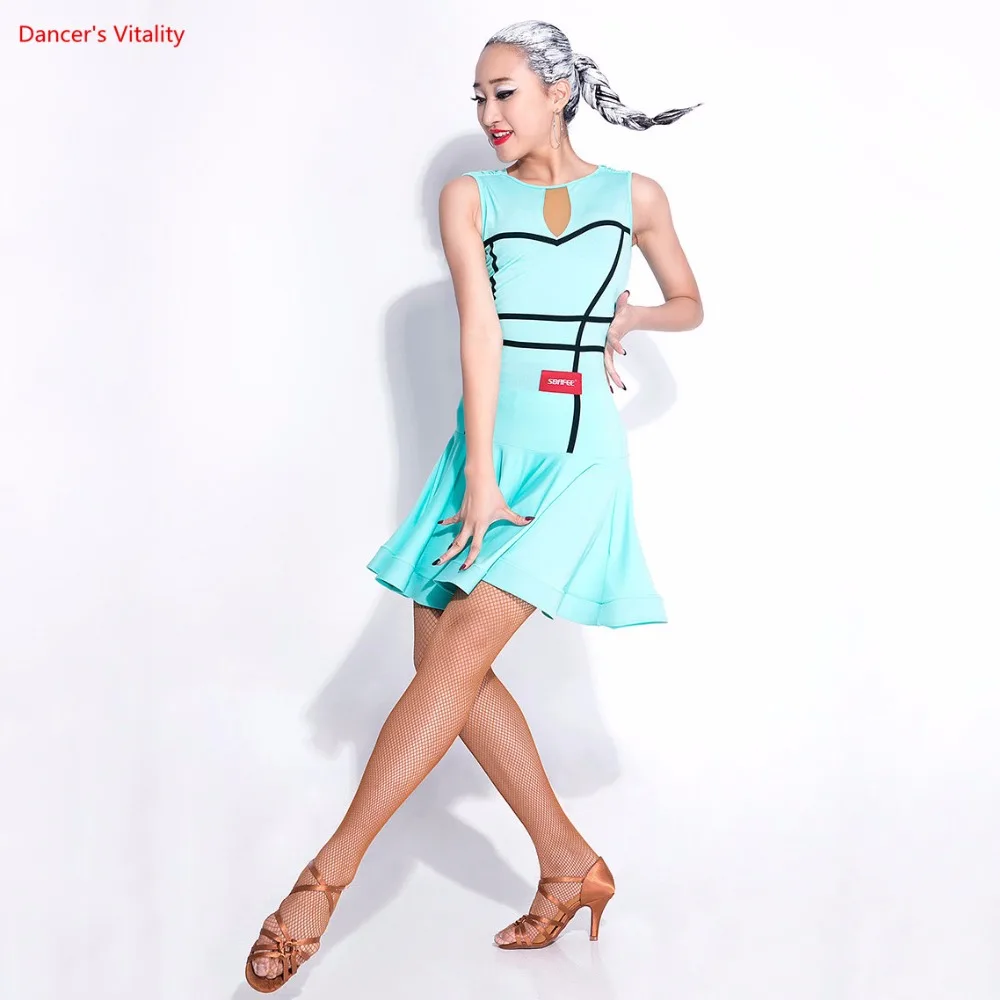 Professional Latin Dance Dresses For Ladies Sleeveless Durable Dress Wears Women Modern Ballroom Practice/Competition | Тематическая