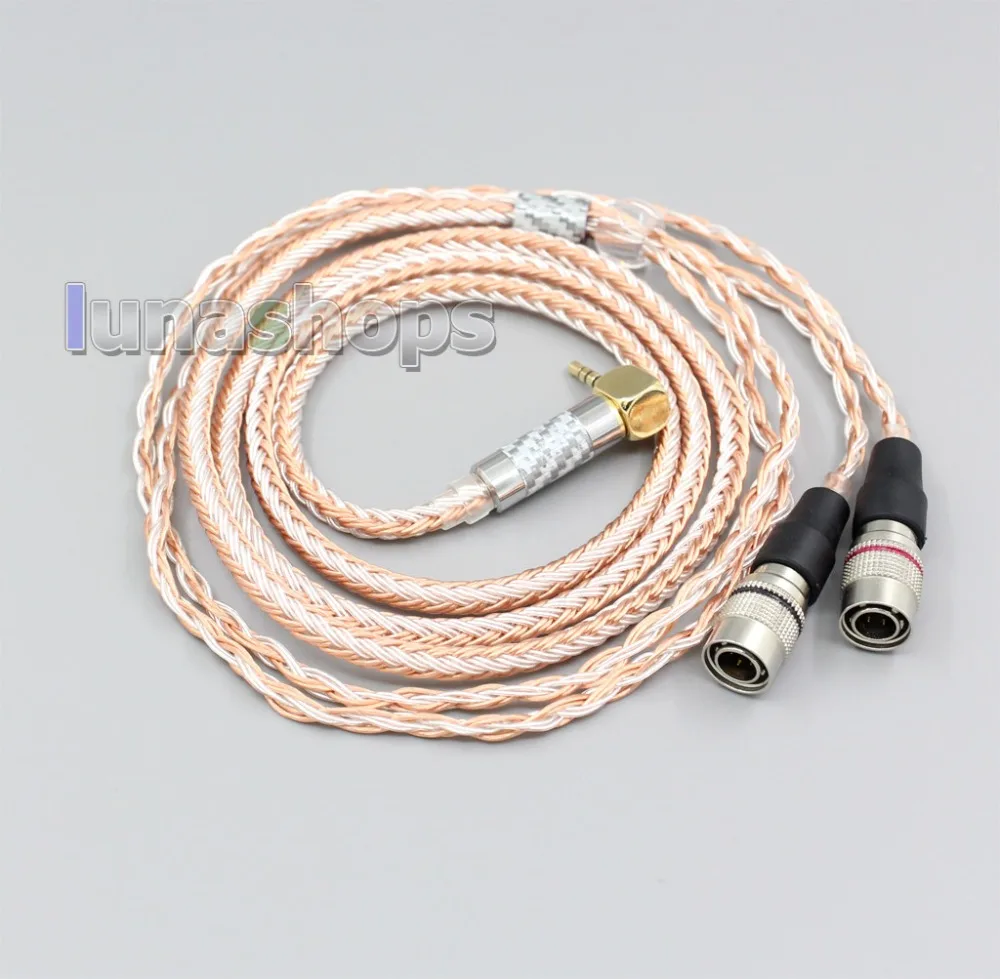 LN006258 2,5 мм 3,5 мм 4,4 мм xlr Сделано в Китае 16 ядра с серебряным покрытием OCC(8*100 ядра) кабель для наушников для Mr колонки эфир Alpha собака Prime