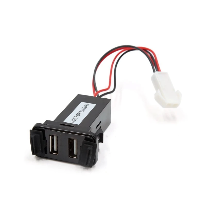 Зарядное устройство с двумя USB-портами 2 1 а/интерфейс аудиопорта для автомобилей