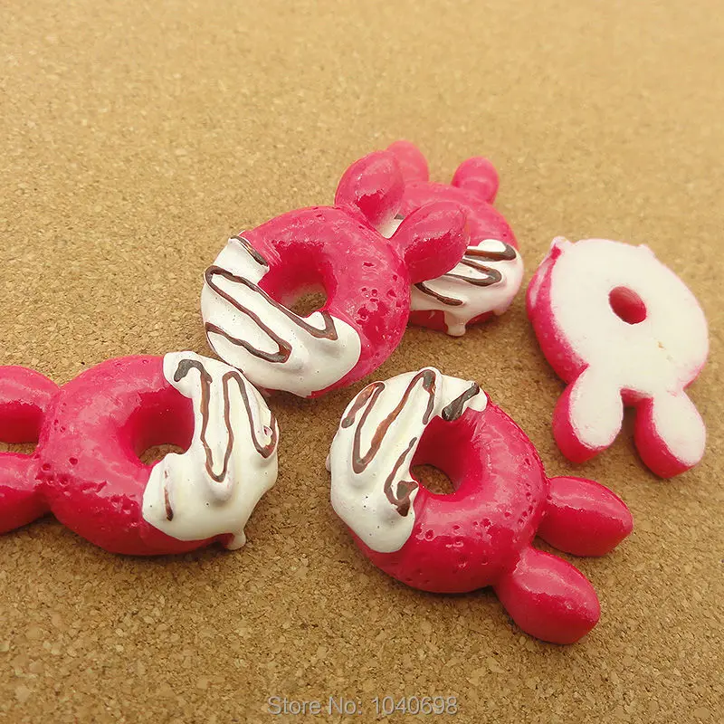 10 шт./лот каучуковая плоская задняя сторона кавайная имитация еды Микки печенье 28