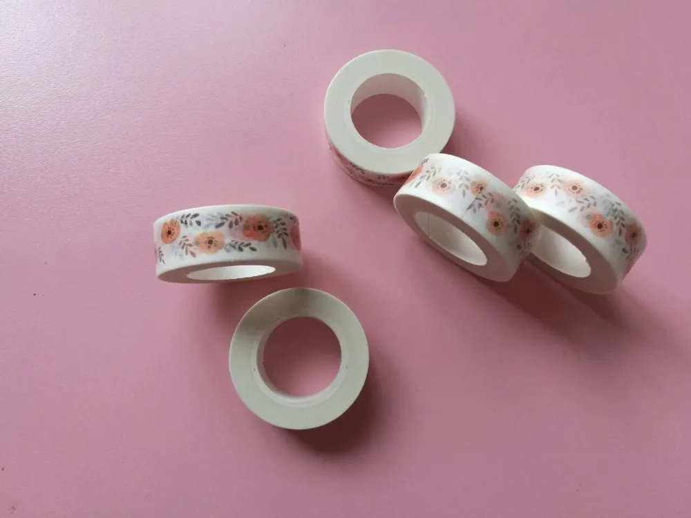 2 шт./лот Милые оранжевые цветы декоративная васи лента сделай сам наклейка для