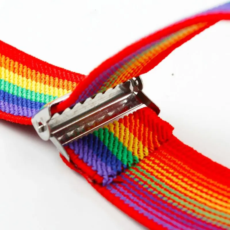 

Children Rainbow Strap Clip Colorful Striped Baby Suspenders Belt Boys and Girls Fashion Straps Anti-drop Belts Buckle