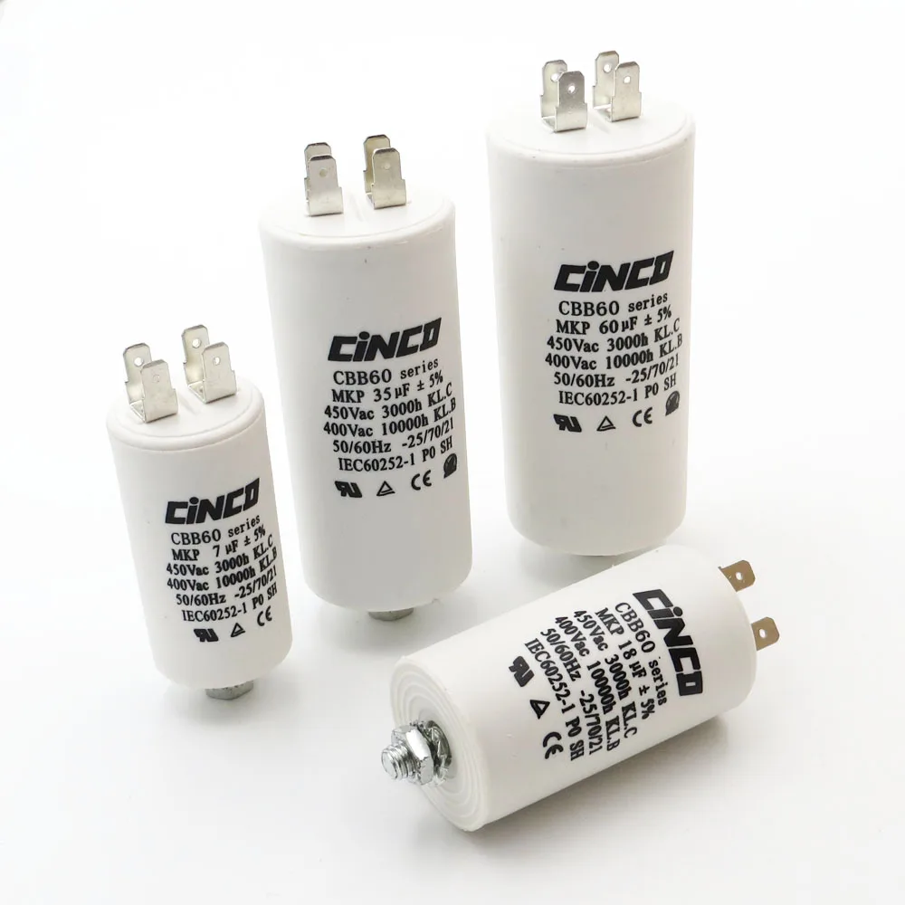 Motor Run конденсатор 400V 450V CBB60 14 мкФ 16 18 20 25 30 35 4 Пина SH дБ AC 450VAC водяной насос моторный