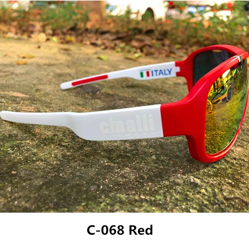 Naga sire cinali очки PC цветные очки для верховой езды C-068 для езды на велосипеде на открытом воздухе поляризованные очки TR90 зеркальная коробка - Цвет: C-068 Red and Box