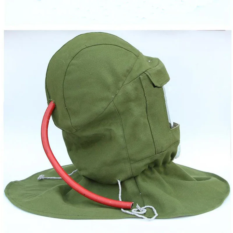 Green Protective Mask Sandblasting Cap Dust Proof Paint Industrial Full Face Grinding Head Shawl DFS050 | Безопасность и защита