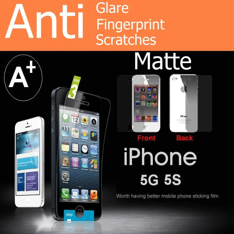 Защитная пленка для экрана HD прозрачная глянцевая iPhone 5 5S матовая против