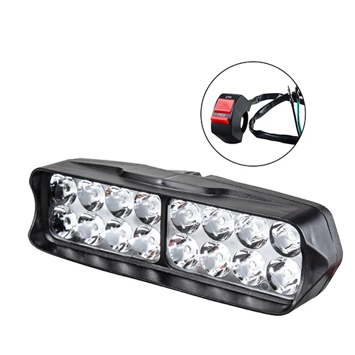 16LED switch AmmToo мотоциклетный головной светильник светодиодный противотуманный Точечный светильник 4WD 16 светодиодный для автомобиля мотоцикл трактор светильник внедорожный внедорожник Рабочая лампа ATV 12 В 24 В - Цвет: 16LED switch