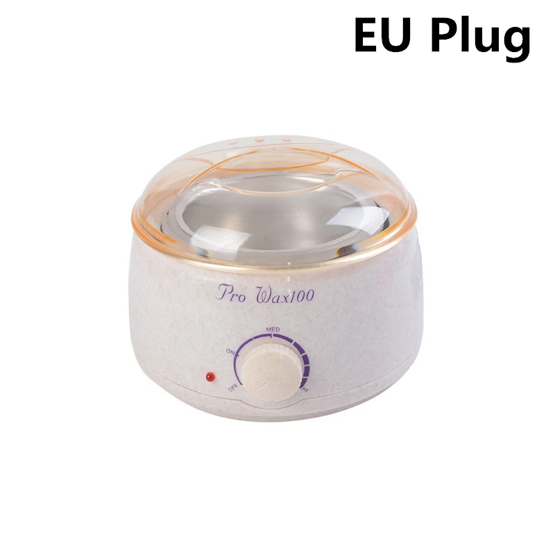 EU Plug Мини Многофункциональный нагреватель горячего воска Спа Ручной Эпилятор Восковая эпиляция набор лопаток удаление волос подогреватель горшок машина - Цвет: EU Plug