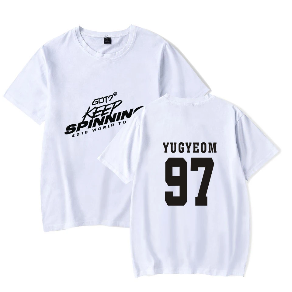2019 KPOP GOT7 WORLD TOUR держать новая модель 2D принтом Футболка для женщин/мужская одежда