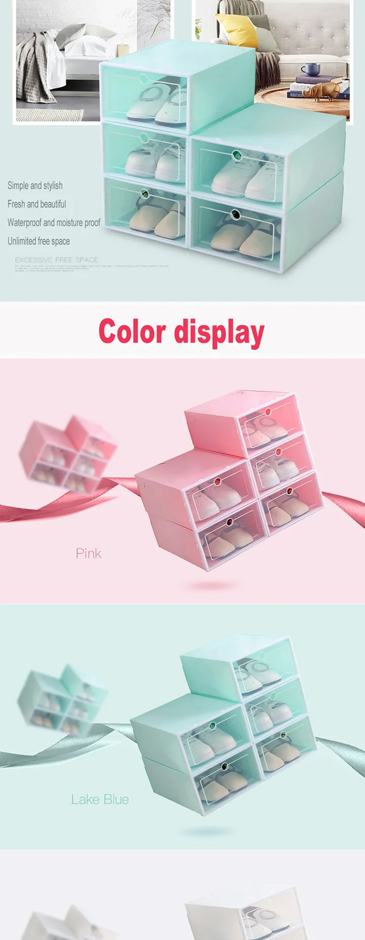 1 шт. многофункциональная цветная вешалка для обуви пластиковая коробка для обуви Прозрачная портативная коробка для хранения бытовой ящик чехол для хранения