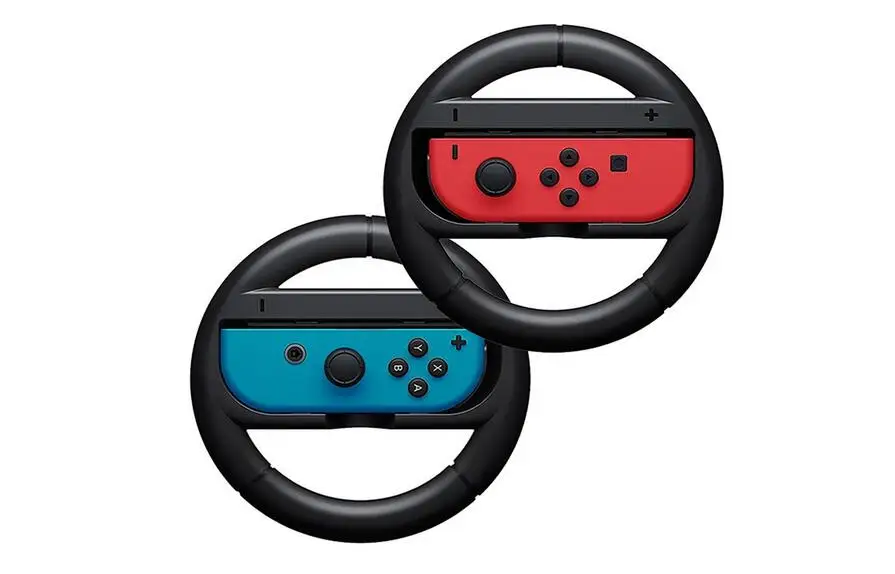 Joy-Con Wheel Left &amp Right ( Black Blue Red ) - Comfort Gamepad Controller Grip for Nintendo Switch (Set of 2) | Электроника