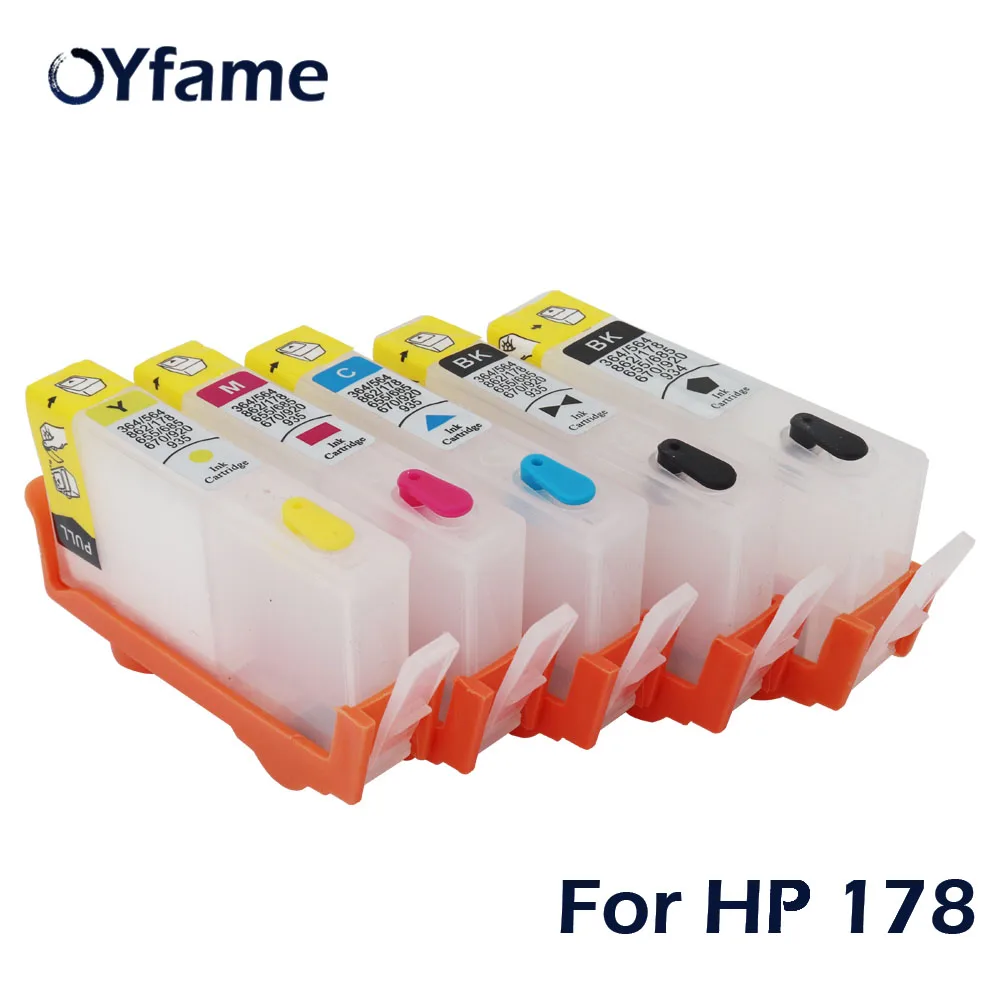 Многоразовый чернильный картридж OYfame для HP178 178XL замена 178 5 цветов Photosmart 5510 5515 7510