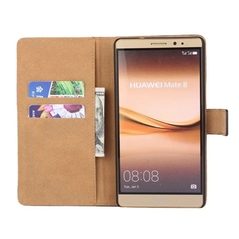 Чехол для HUAWEI MATE 8 чехол бумажник из искусственной кожи Huawei Mate с отделениями карт