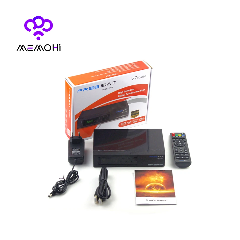 MEMOBOX F V7 Combo спутниковое тв приемник DVB S2 + T2 Поддержка PowerVu Biss Ключ CCcam Newcam 1080 P hd Set top