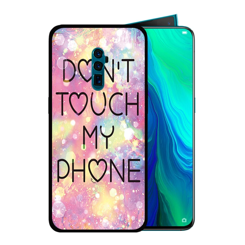 Мягкий силиконовый чехол черного цвета для OPPO Reno 10x zoom Reno2 2 Z R17 R15 R11 Plus 9S R15X K3 K1 Don't
