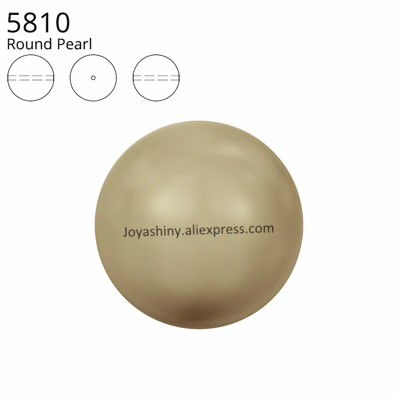 Vintage Gold 651 Кристалл от Swarovski 5810 круглая жемчужная бусина с полным просверленным отверстием, Бисероплетение для DIY браслетов, ювелирных изделий - Цвет: Vintage Gold 651