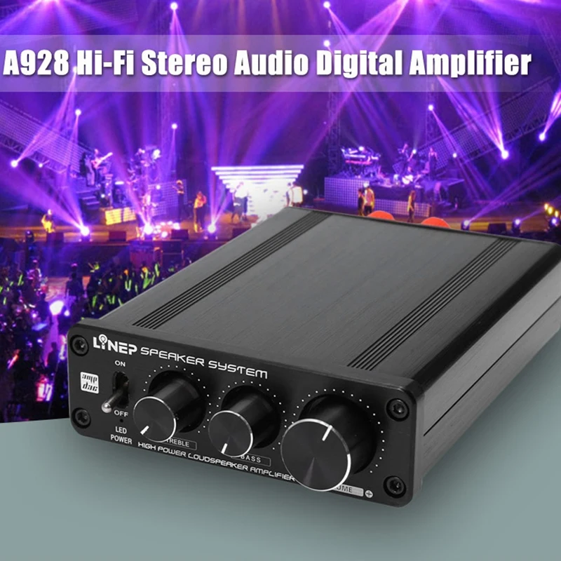 Lynepauaio 68 Вт+ 68 Вт Цифровой усилитель мощности, Tda7498+ Lm1036N чип поддерживает высокую-низкую регулировку наклона, для семьи(Us Plug