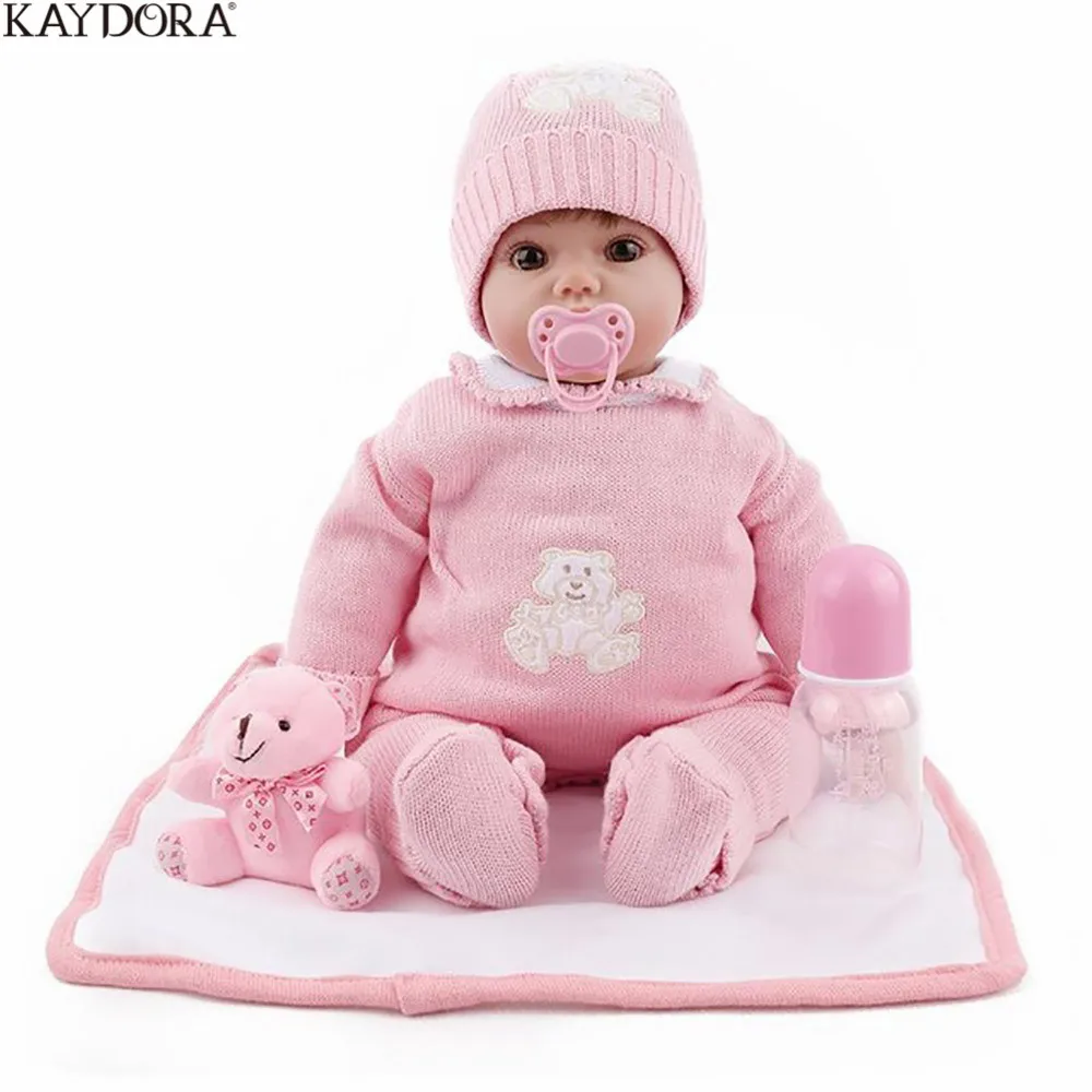 KAYDORA 50 см 20 &quotмягкая силиконовая кукла Reborn Baby ручная работа BeBe игрушка для