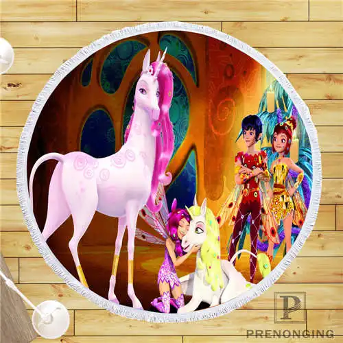 Round beach blanket На заказ DIY из микрофибры по индивидуальному заказу ткань Mia-And-Me(1) Круглый пляжный коврик полотенце напечатано по требованию 150 см#19-01-28-4-128 - Цвет: Round beach blanket