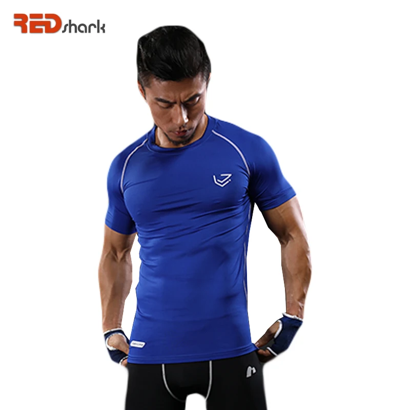 Мужские Fi T Несс Spor t s Running Различные Color прин ing Короткие рукава футболка быстро
