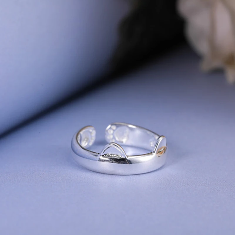 QOOKOO I модные милые кошачьи уши лапы коготь кольцо Открыть Регулируемая Bijoux