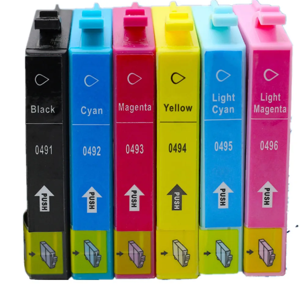 Запасные чернильные картриджи T0491 для Stylus Photo R210 R230 R310 R350 RX510 RX630 RX650 | Компьютеры и