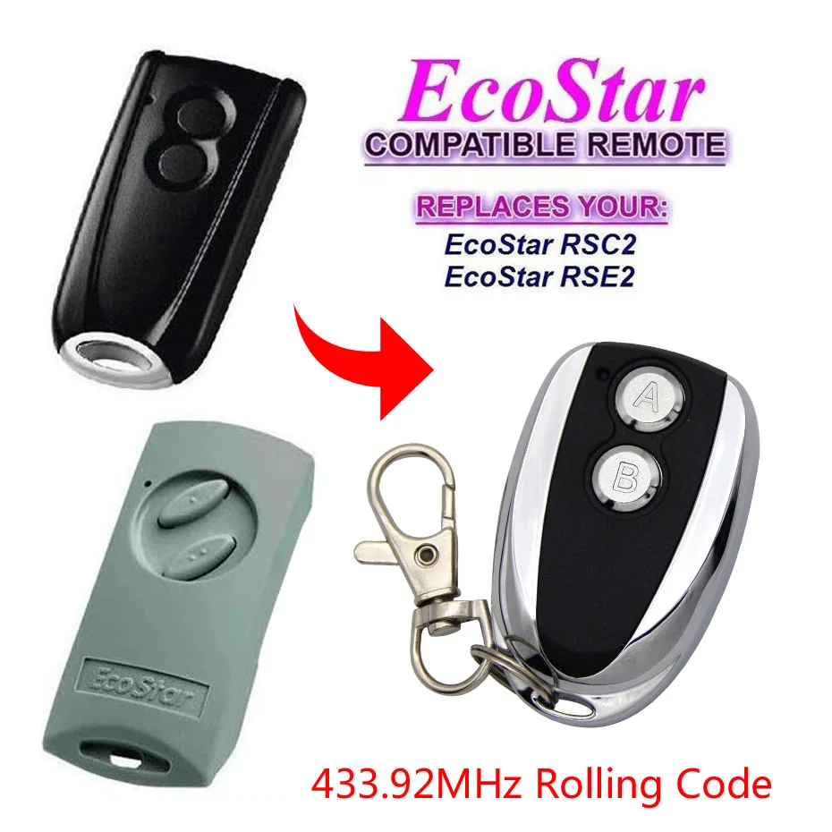 ECOSTAR RSE2 RSC2 433 МГц пульт дистанционного управления с непрерывно изменяющимся кодом
