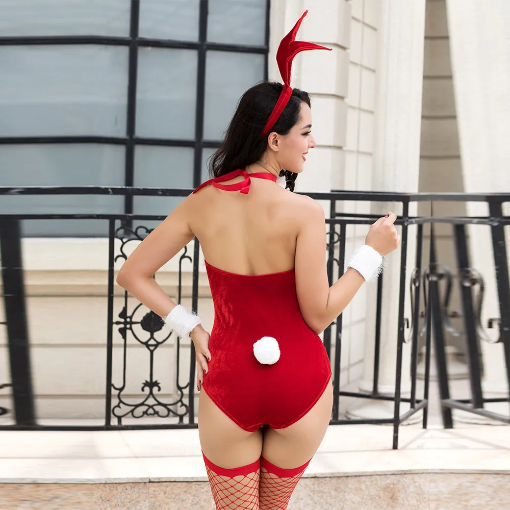 

Sexy Miss Christmas Costume Lingerie Set Red Color High Quality Cute Santa Claus Miss Cosplay Role Play Fancy Game Clubwear