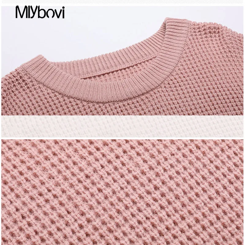 Women Sweater Dress Female Autumn Winter Yellow Long Sleeve Loose knitted Sweaters Dresses Solid Vestido largo Invierno mujer | Женская
