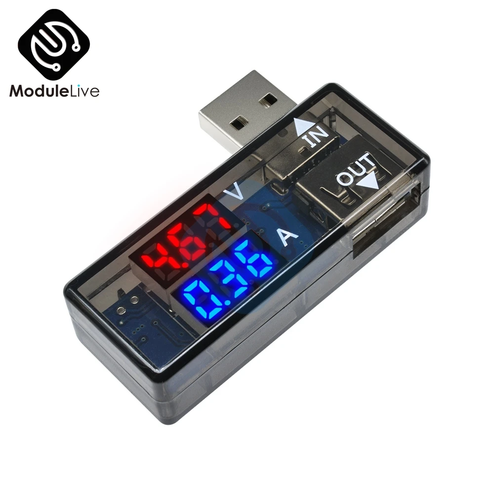 Мини измеритель напряжения 2 в 1 5 В USB тока амперметр вольтметр детектор цифровой