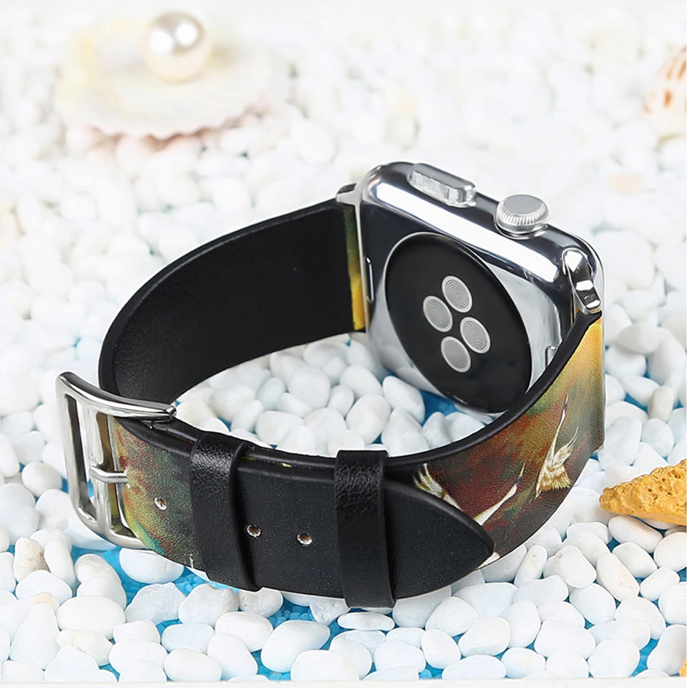 Кожаный ремешок для apple watch 42mm 38 мм 44 40 наручных часов iwatch серии 4/3/2/1 Замена