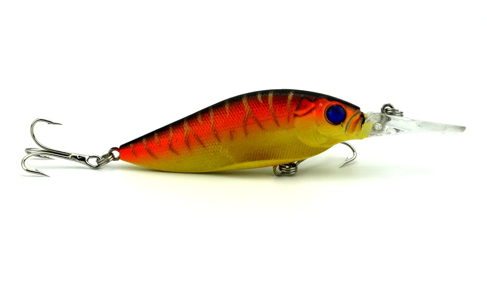 200 шт. Минноу Рыбалка заманить 11 см 7 г воблеры с 4 # Пластик Жесткий Bait Minnow 3D глаза