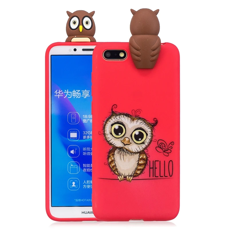 1 Y3 Y5 Y6 чехол Etui huawei Y7 Prime чехол милый 3D, панда, единорог, собака силиконовый чехол на huawei Y3 Y5 Y6 Y7 Prime чехол - Цвет: 1
