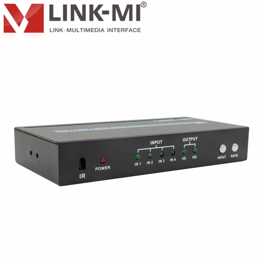 LINK MI S401 SDI/HD SDI/3G SDI бесшовный коммутатор 4x1 преобразователь последовательный