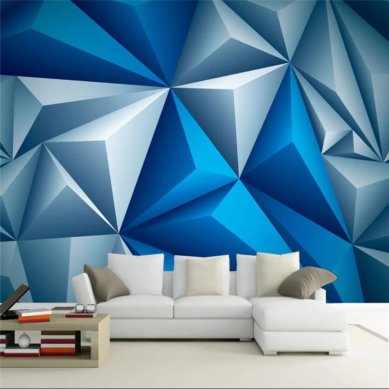 

beibehang Modern minimalist blue space three-dimensional wallpaper murals custom wallpaper living room bedroom sofa backdrop